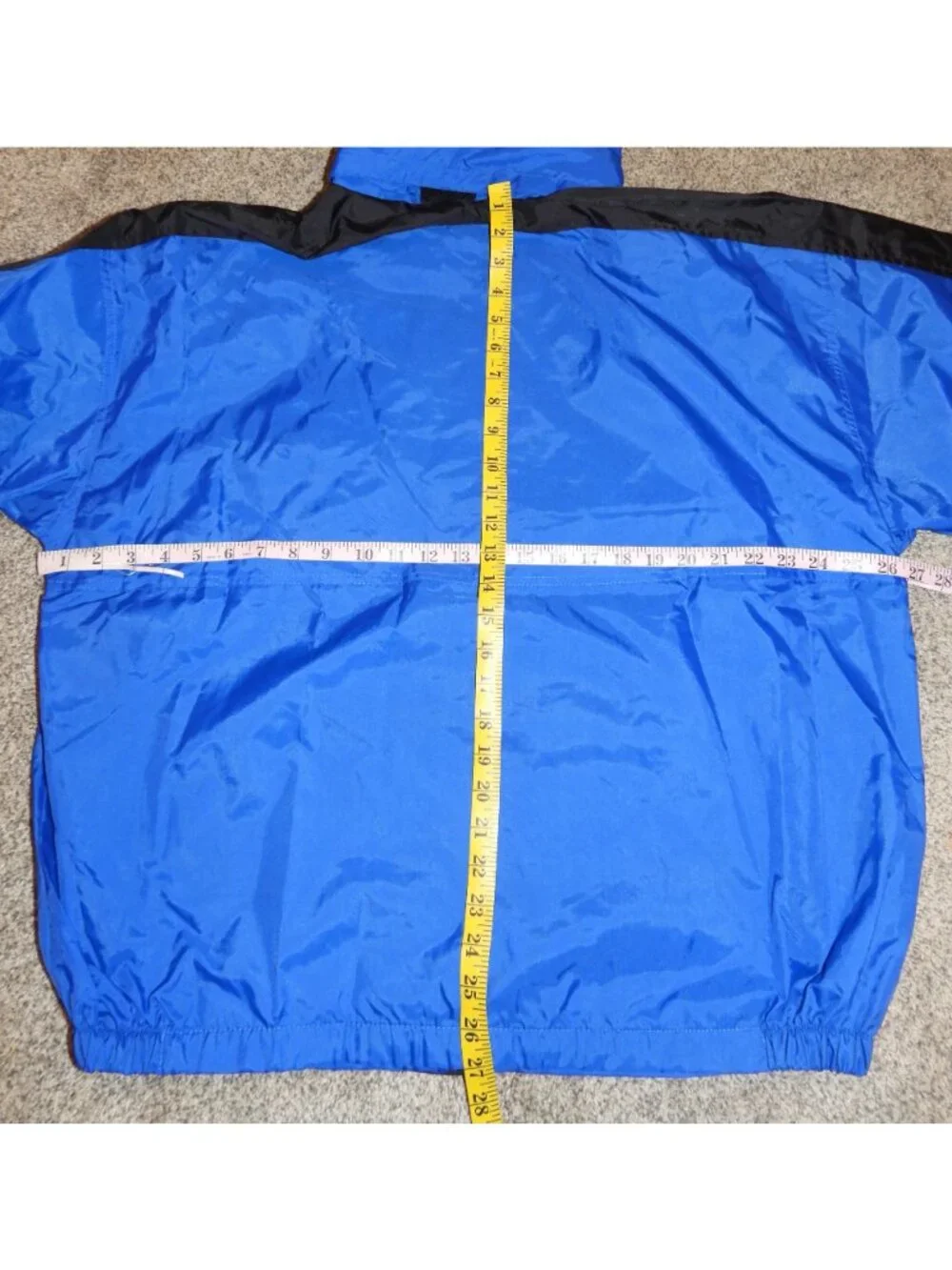 NWOT Vintage 90s Marlboro Unlimited Windbreaker Jacket XL Blue Packable Hood